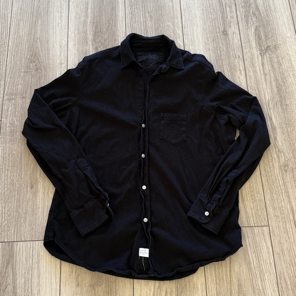 Frank & Eileen Women’s Relaxed Button-Up Shirt Black Medium